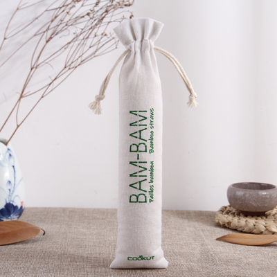 Custom Logo Drawstring Gift Bag voor het dagelijks leven Eco Printed Canvas Linen Bag Verpakking