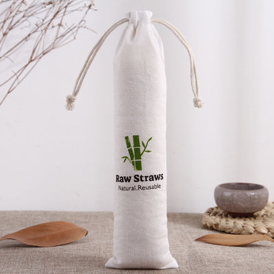 Custom Logo Drawstring Gift Bag voor het dagelijks leven Eco Printed Canvas Linen Bag Verpakking