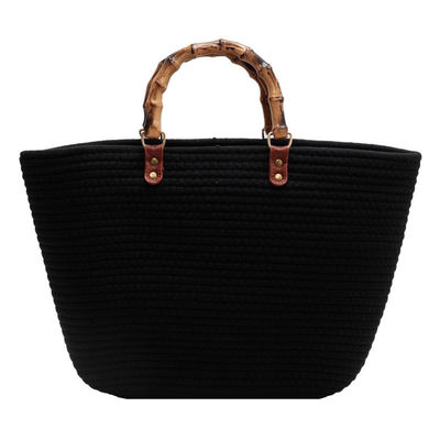 Stijlvolle dames Geweven Strand stro Handtas Casual Handgemaakte Hollow Out Rattan Schoudertassen