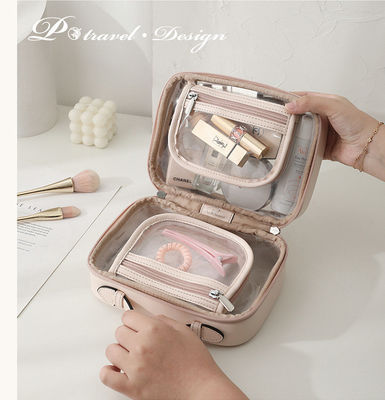Senior Sense Double Cosmetic Grote capaciteit waterdichte make-upzak OEM/ODM Acceptabel