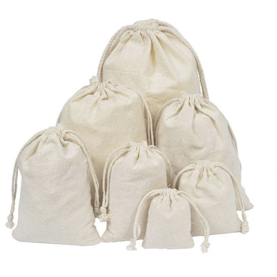Dagelijkse levensstijl Custom Print Drawstring Bags Cotton Canvas Dust Bag met Custom Logo