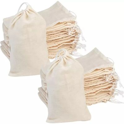 Dagelijkse levensstijl Custom Print Drawstring Bags Cotton Canvas Dust Bag met Custom Logo