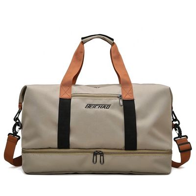 Gepersonaliseerd logo Geaccepteerd Sport Fitness Travel Duffle Bag Waterdicht Canvas Polyester Tassen