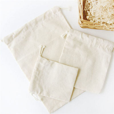 Dagelijkse levensstijl Custom Print Drawstring Bags Cotton Canvas Dust Bag met Custom Logo
