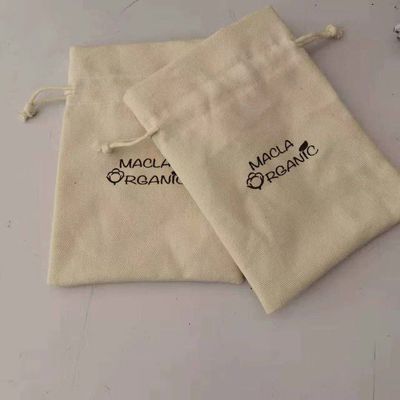 Dagelijkse levensstijl Custom Print Drawstring Bags Cotton Canvas Dust Bag met Custom Logo
