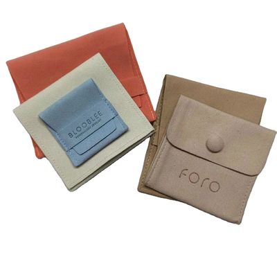 Op maat gedrukte microfiber fluweel cadeau halsketting juwelen verpakkingszak zak en doos