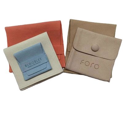 Op maat gedrukte microfiber fluweel cadeau halsketting juwelen verpakkingszak zak en doos