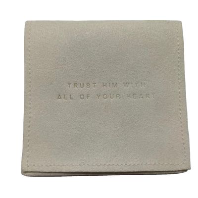 Op maat gedrukte microfiber fluweel cadeau halsketting juwelen verpakkingszak zak en doos