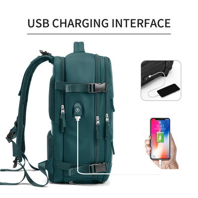 Waterdichte Anti-diefstal Custom Nylon Polyester Reistas Laptop Business Wandeling Rugzak met USB Charging Port