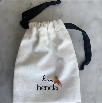 Gepersonaliseerde kleurrijke Custom Soft-loop Cotton Drawstring Bag Pouch voor stofvrij