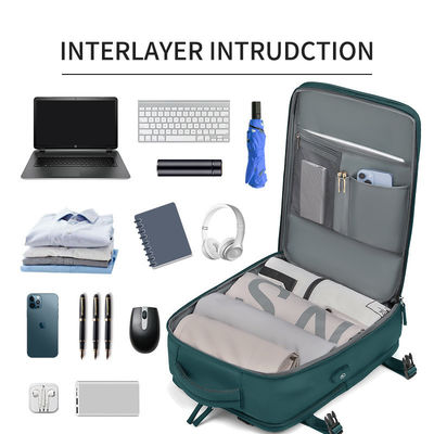 Waterdichte Anti-diefstal Custom Nylon Polyester Reistas Laptop Business Wandeling Rugzak met USB Charging Port