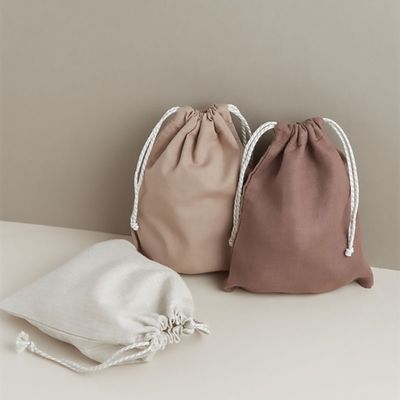 Gepersonaliseerde kleurrijke Custom Soft-loop Cotton Drawstring Bag Pouch voor stofvrij