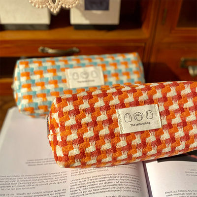 Private label make-up tassen met gecontroleerd drukwerk gerecycled polyester reis cosmetische tas