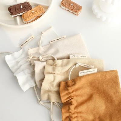 Gepersonaliseerde kleurrijke Custom Soft-loop Cotton Drawstring Bag Pouch voor stofvrij
