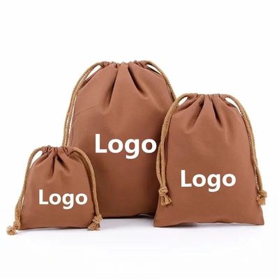 Gepersonaliseerd kleurenlogo gedrukt Draagbaar katoenen doek Dubbele touw herbruikbare stof handtas