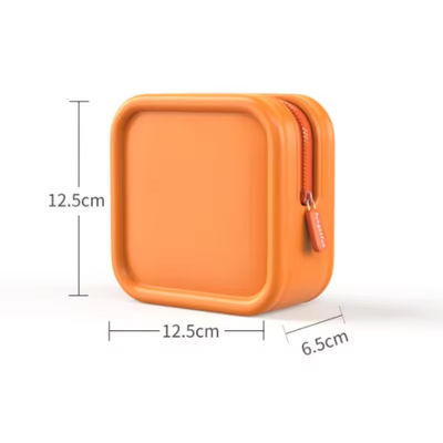 Daily Life Custom Logo Vierkante Silicone Make-up Bag met waterdicht ontwerp en materiaal
