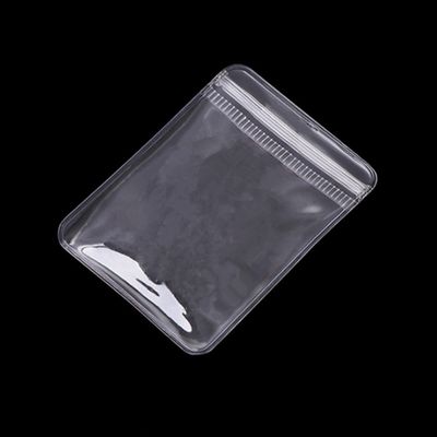 Custom Zip Lock Juwelen Verpakkingszak PVC Duidelijke Mini Zipper Pouch met herbruikbaar logo