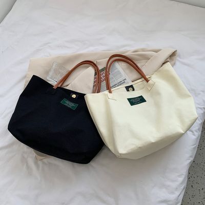 Nieuwste mode aangepaste logo Canvas Pocket grote capaciteit student enkel schouder tas