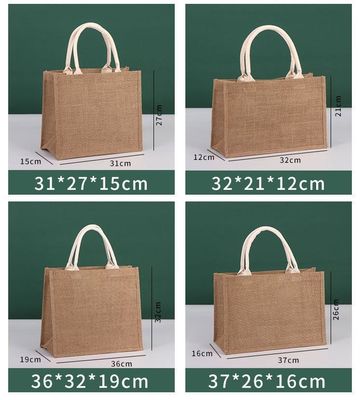 Acceptabele OEM/ODM Jute Bag met Custom Logo voor herbruikbare Eco Friendly Shopping op het strand