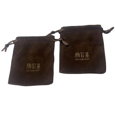 Kleine dobbelstenen oorbel Ketting Geschenk Juwelen Fluwelen Stof Verpakking Tas Draadstreng Suede Tas