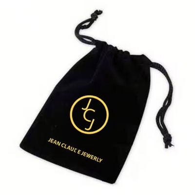 Design Kleine Luxe Stof Fluweel Juwelen Trekknoer Tas Verpakkingszak En Doos Met Logo