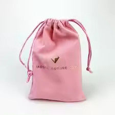 Design Kleine Luxe Stof Fluweel Juwelen Trekknoer Tas Verpakkingszak En Doos Met Logo