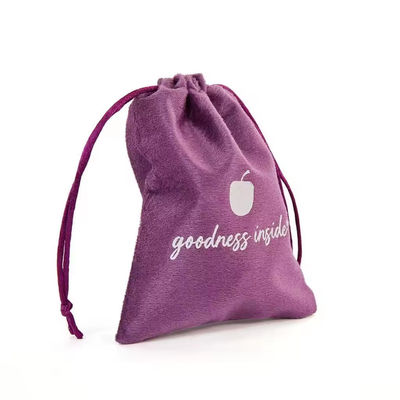 Design Kleine Luxe Stof Fluweel Juwelen Trekknoer Tas Verpakkingszak En Doos Met Logo