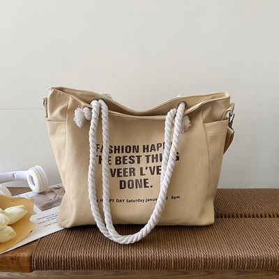 Unisex waterdicht Luxe Canvas Corduroy Tote Bag voor aangepaste kleur