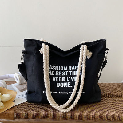 Unisex waterdicht Luxe Canvas Corduroy Tote Bag voor aangepaste kleur