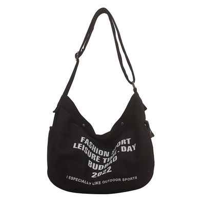 Polyester voering materiaal grote capaciteit één schouder crossbody doek zak voor dames