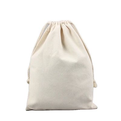 Custom Logo Cotton Drawstring Bag voor herbruikbare milieuvriendelijke verpakkingen in kleine maten