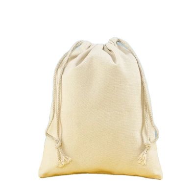 Custom Logo Cotton Drawstring Bag voor herbruikbare milieuvriendelijke verpakkingen in kleine maten