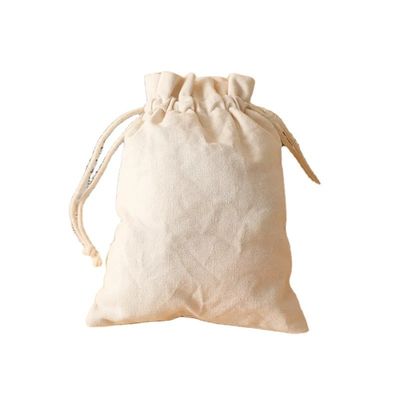 Custom Logo Cotton Drawstring Bag voor herbruikbare milieuvriendelijke verpakkingen in kleine maten