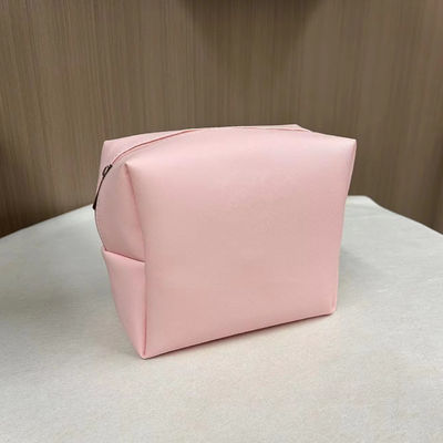 Print Patroon PU Waterdicht Ziplock Cosmetische Tas Make-up Pouch in Custom Pink Candy kleur