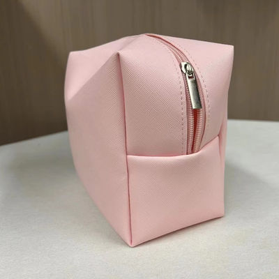Print Patroon PU Waterdicht Ziplock Cosmetische Tas Make-up Pouch in Custom Pink Candy kleur