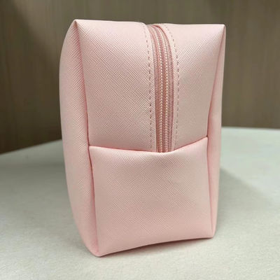 Print Patroon PU Waterdicht Ziplock Cosmetische Tas Make-up Pouch in Custom Pink Candy kleur