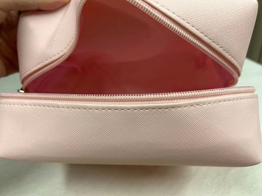 Print Patroon PU Waterdicht Ziplock Cosmetische Tas Make-up Pouch in Custom Pink Candy kleur