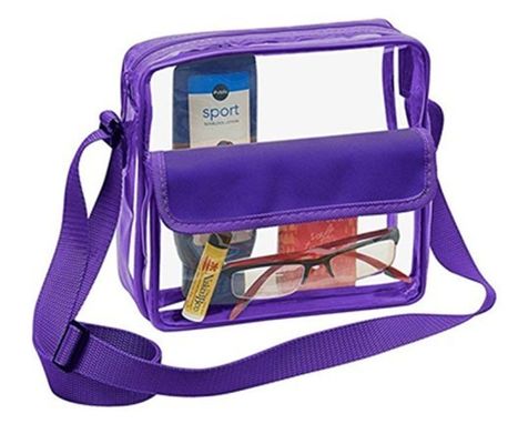 Gepersonaliseerd Logo Helder Rood DST Stadion Crossbody Boodschapper Tas met Geweven Borduurband