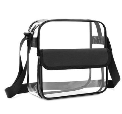 Gepersonaliseerd Logo Helder Rood DST Stadion Crossbody Boodschapper Tas met Geweven Borduurband