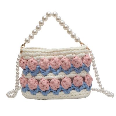 Handgemaakte gebreide gebreide schouder en sling tassen voor vrouwen Custom logo aanvaard