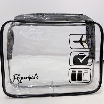 Nieuwste modieuze doorzichtige PVC plastic ziplock cosmetische zak met aangepast logo aanvaard