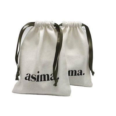 Eco-vriendelijke Twill Cotton Drawstring Pouch voor gepersonaliseerde kleuren juwelen cadeau verpakking