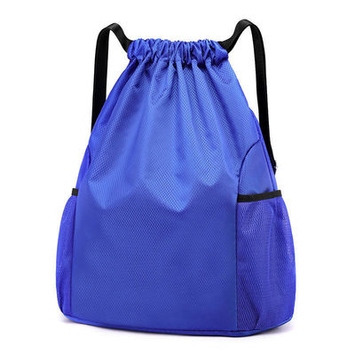 Gepersonaliseerd logo waterdichte ruit rugzak met schoenencompartiment en trektouw sluiting