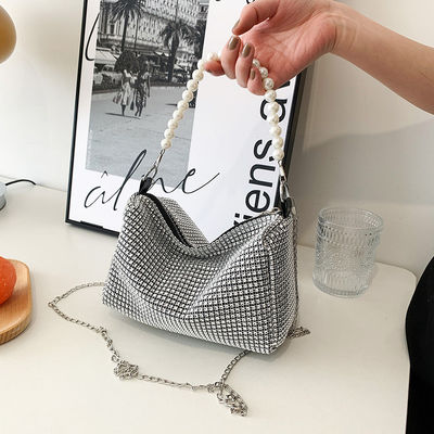 Kleine Bling Diamond Crossbody Handtas met Leopard Patroon en nieuwste mode stijl