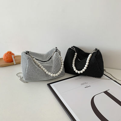 Kleine Bling Diamond Crossbody Handtas met Leopard Patroon en nieuwste mode stijl