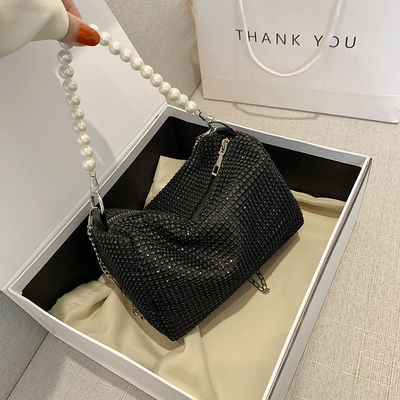 Kleine Bling Diamond Crossbody Handtas met Leopard Patroon en nieuwste mode stijl