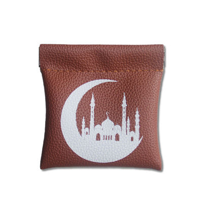 Compacte leren muntbeurs voor moslims aangepast kleur Echt leermateriaal