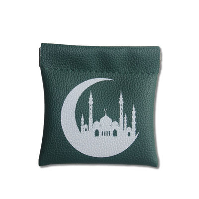 Compacte leren muntbeurs voor moslims aangepast kleur Echt leermateriaal