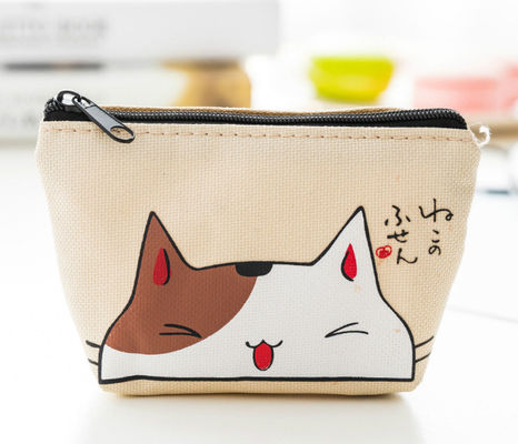 Ruiding Cute Koreaanse Roze Katoen Make-up Cosmetische Tas met Zipper Logo Customized Logo