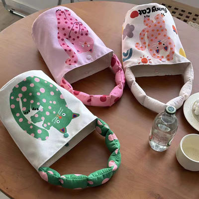 Mini Cute Bucket Bag Canvas Tote Bag Voorzak en aangepast ontwerp